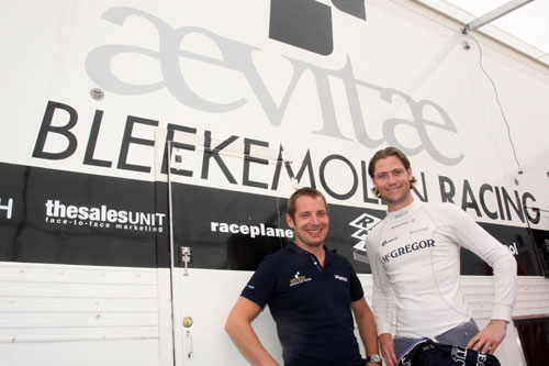 Bas Schothorst bij Bleekemolen in Porsche SuperCup